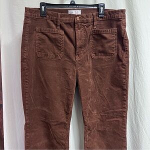 GAP Women's Brown Corduroy 70s Flare High Rise Jeans Size 34/18R